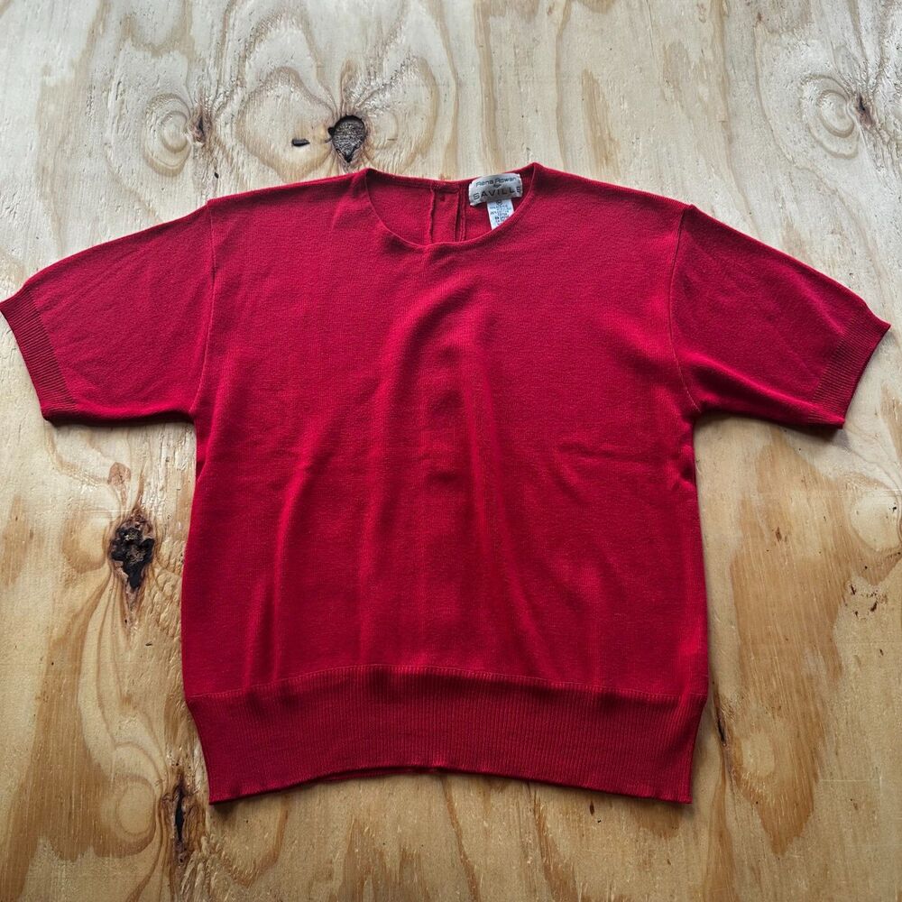 Rena Rowan for Saville Red Knit Sweater - Size M